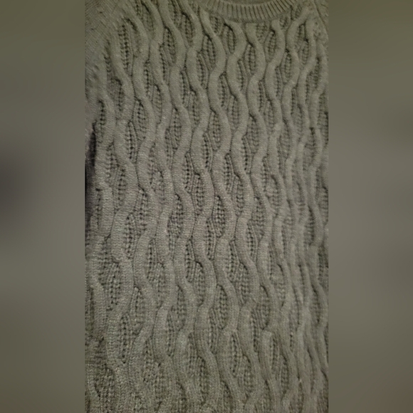 Sonoma Cable Knit Forest Green long sleeve sweater Size M - Picture 6 of 7